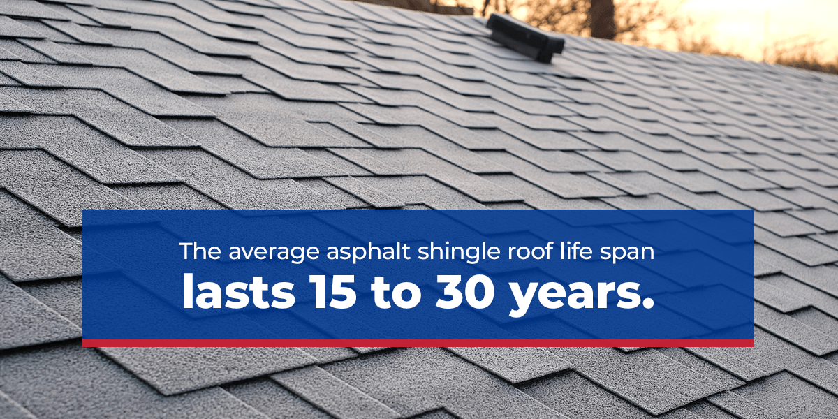 The lifespan of an asphalt shingle roof